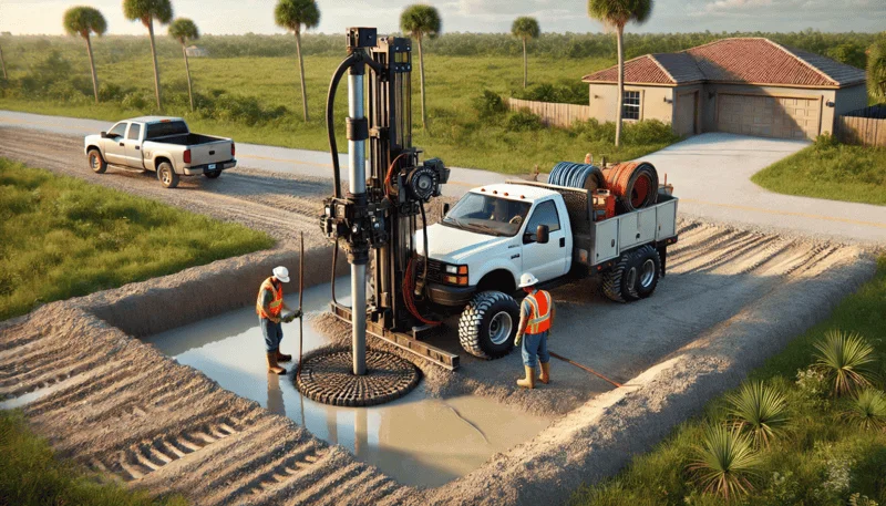 Picture of commercial water wells services in Bushnell, FL.