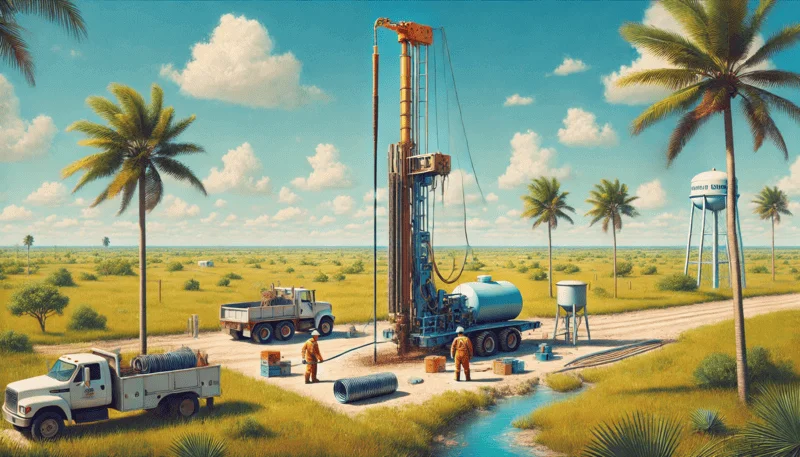 Image of testing and quality assurance for wells in Steinhatchee, FL.
