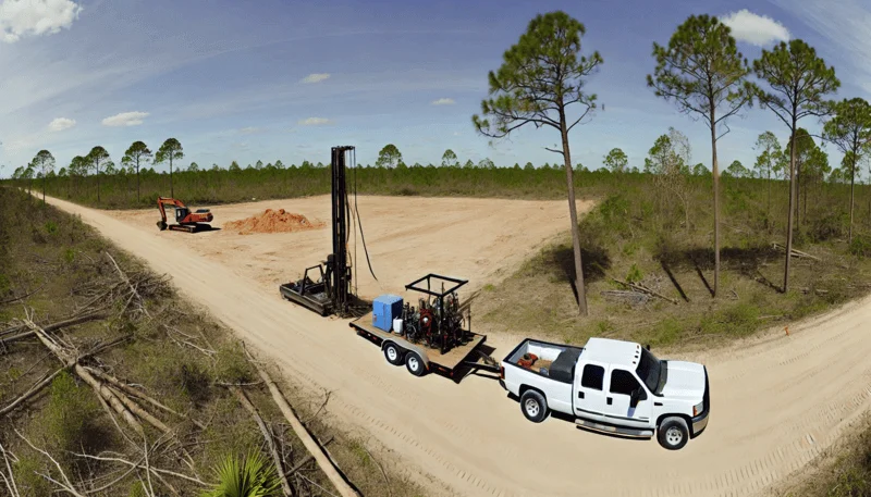 Image showing professional water well installation in Dade City, Florida.