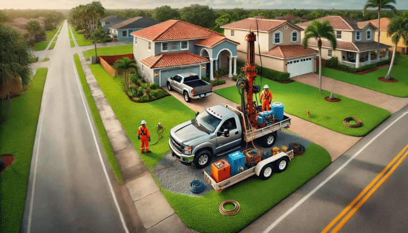 Picture of expert well digging in Dade City, FL.
