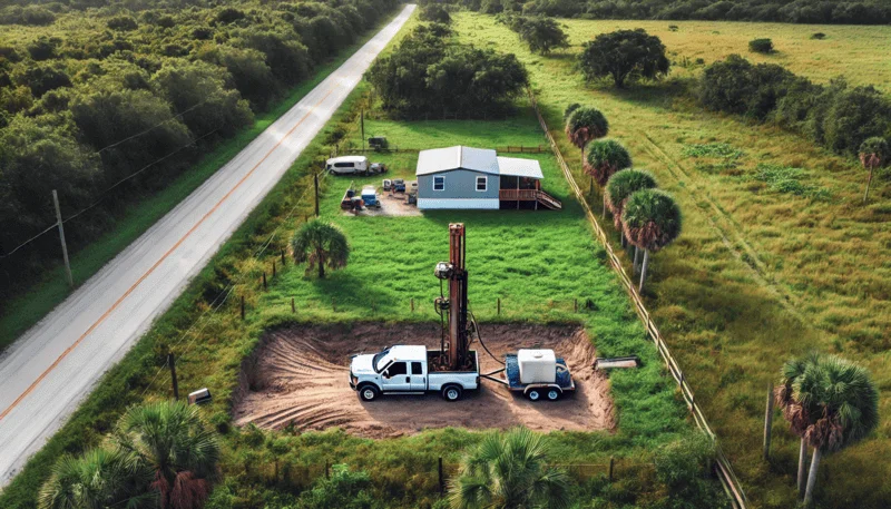 Picture of well maintenance and cleaning services in Bushnell, FL.